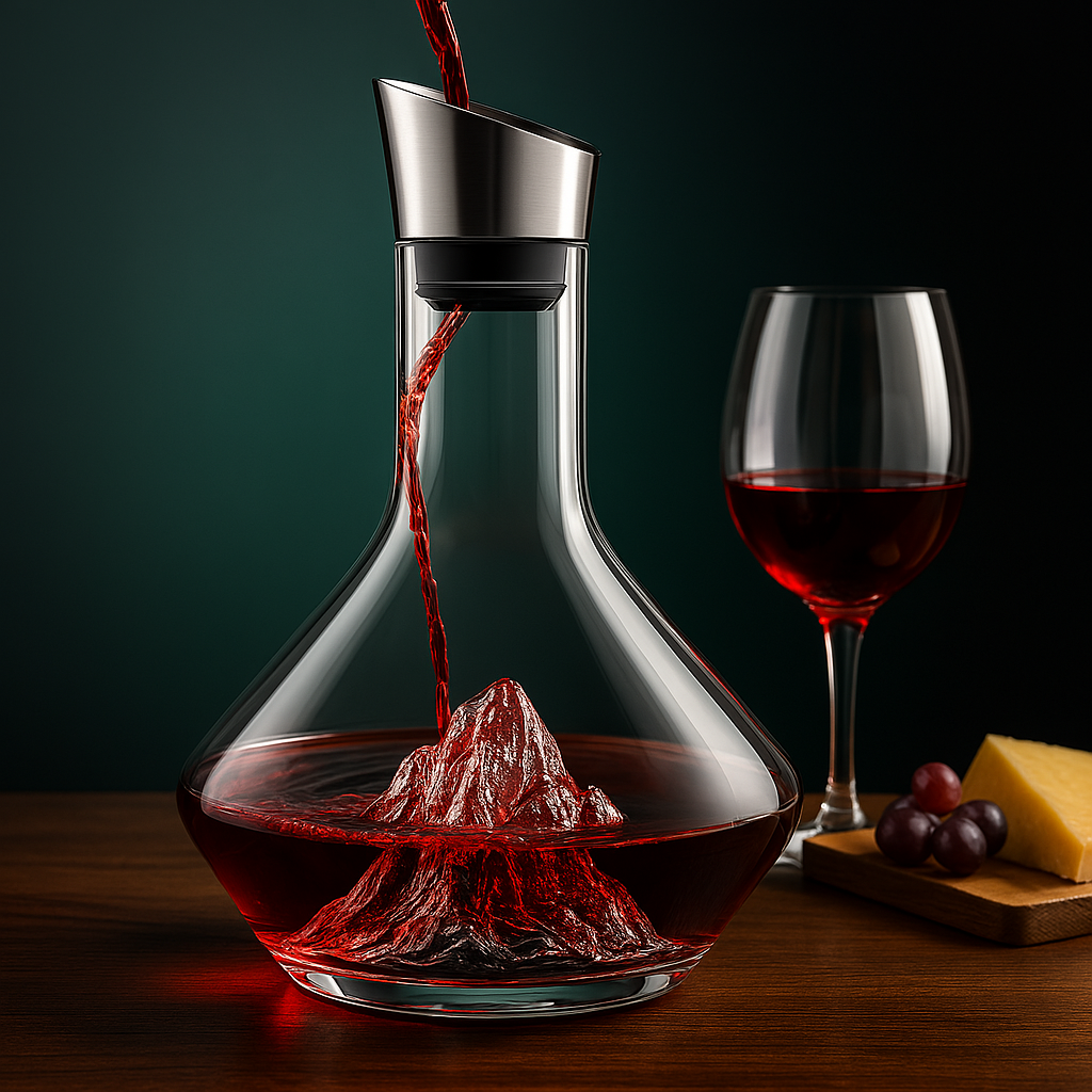 Elegant Crystal Wine Decanter | Modern Iceberg Design & Lead-Free Glass 0