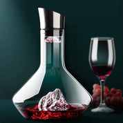 Elegant Crystal Wine Decanter | Modern Iceberg Design & Lead-Free Glass 4