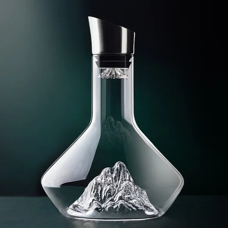 Elegant Crystal Wine Decanter | Modern Iceberg Design & Lead-Free Glass 5