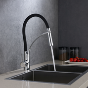 Elegant Brass Kitchen Mixer Tap | Pull Out Spray & Dual Modes