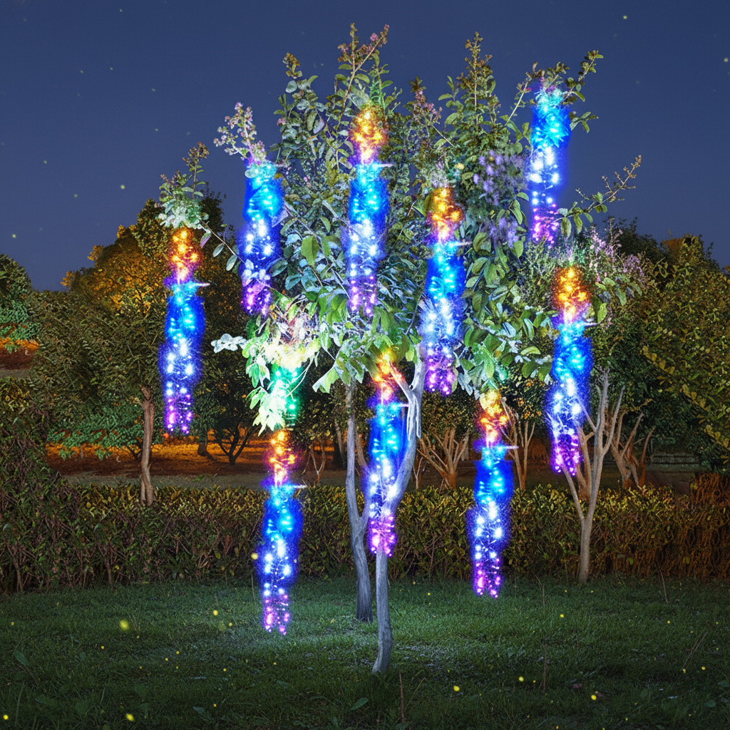 Sparkling LED Garland | Lighted Meteor Shower Effect Outdoor